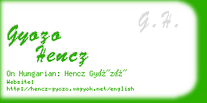 gyozo hencz business card